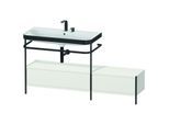 Duravit Happy D.2 Plus Möbelwaschtisch-Kombination HP4763E3939 160x49cm, mit Metallkonsole, 2 Hahnlöcher, nordic weiß seidenmatt