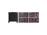 Kraftwerk BT LINE Werkstattwagen BT900 7 Schubladen schwarz, 241-tlg. (102.217.BLK1)
