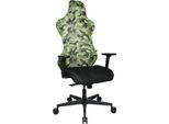 Topstar Bürostuhl Sitness RS Sport Camouflage, mit Armlehnen, 3D-Synchronmechanik, Muldensitz, Kopfstütze, grün/schwarz