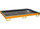 Bauer Regalwanne RW 2200-1 PE, mit PE-Einsatz, lackiert, L 2165 x B 1315 x H 230 mm, gelborange RAL 2000