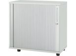 Schäfer Shop Select Anstellquerrollladenschrank, aus Holz, 1 Fachboden, B 800 mm x T 421 x H 750 mm, lichtgrau