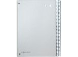 PAGNA Pultordner Silver, für DIN A4, 1 - 31, 32 Fächer, silber metallic