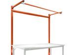 Aufbauportal m. Ausleger, Grundtisch STANDARD Arbeitstisch/Werkbank UNIVERSAL/PROFI, 1750 mm, rotorange