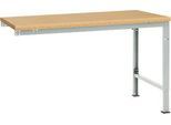 Manuflex Ansatztisch UNIVERSAL Spezial, Tischplatte Multiplex, 1500x1000, lichtgrau