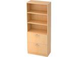 Schrank ULM, mit Hängeregistraturauszügen, 3 OH, H 2004 x B 800 x T 420 mm, Ahorn-Dekor