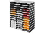 styro® Sortierstation styrodoc Standard SET, DIN C4, 12 Etagen/3-reihig/36 Fächer grau/schwarz
