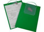 EICHNER Auftragstasche Plus, Klettverschluss und Schlüsselfach, für DIN A4 Dokumente, grün, 10 Stück