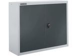 Schäfer Shop Select Aufsatzschrank MS 8408i, B 800 x T 400 x H 800 mm, 1 Boden, Stahl, weißaluminium RAL 9006/anthrazitgrau RAL 7016