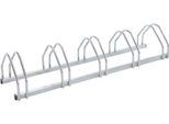 Bügelparker, 1-seitg, für Reifen mit B 35-55 mm, B 1330 x T 330 x H 260 mm, Stahl feuerverzinkt, 5 Einstellplätze, montiert