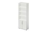 Schäfer Shop Select Kombischrank Start Off, 6 OH, 2 OH mit Tür, abschließbar, B 800 x T 420 x H 2240 mm, lichtgrau/lichtgrau