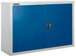 Schäfer Shop Select Aufsatzschrank MS 8409i, B 950 x T 400 x H 800 mm, 1 Boden, Stahl, weißaluminium RAL 9006/enzianblau RAL 5010