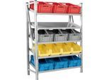 Komplettregal R 7000, 5 schräge Fachebenen, T 600 x B 1283 mm