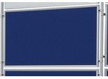Franken Stellwandtafel ECO beidseitig Filz, blau, Aluminiumrahmen, 1200x600 mm