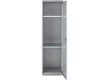 Schäfer Shop Genius Mehrzweckschrank FS, modular, individuell erweiterbar, 2 Fachböden, bis 250 kg, B 545 x T 520 x H 1950 mm, Stahl, weißaluminium/weißaluminium