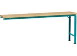 Manuflex Ansatztisch UNIVERSAL Spezial, 2000 x 800 mm, Multiplex natur, wasserblau