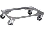 Gmoehling Fahrgestell für Transportkästen Typ 3, bis 200 kg, Lenk- und Bockrollen, Vollgummi-Räder, L 575 x B 370 x H 150 mm, Stahl verzinkt