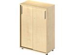 Schäfer Shop Pure Schiebetürenschrank Proplana, 3 Ordnerhöhen, Breite 800 mm, Höhe 1160 mm, Ahorn-Dekor