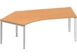 Schäfer Shop Genius Winkelschreibtisch MODENA FLEX 135°, Ansatz links, B 2165 mm, Buche