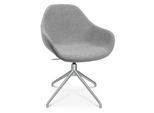 Konferenzsessel Topstar Sitness Life 2.0, dreh-/sitzhöhenverstellbar, Armlehnen, B 450 x T 390 x H 440-470 mm, 4-Fußgestell, Alu matt & Stoff, h.grau