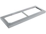 Schäfer Shop Genius Stahlsockel TETRIS WOOD, für Regale/Schränke B 1000 mm, weißaluminium