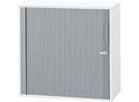 Schäfer Shop Select Querrollladenschrank Start Off, 2 OH, abschließbar, B 800 x T 420 x H 788 mm, Holz, weiß