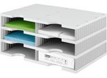 styro® Sortierstation styrodoc Standard, DIN C4, 3 Etagen/2-reihig/6 Fächer, grau/grau