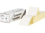 Schäfer Shop Select Endlosetiketten 88,9×48,4 mm, weiß, permanent, 3000 Stk., Lochrand, für Nadeldrucker