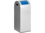 Selbstlöschende Wertstoff-Abfallsammler 55R, silber/blau