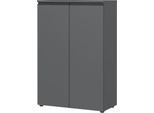Aktenschrank Aalborg, 2 Türen, 2 Fachböden, Möbelgleiter, melaminharzbeschichtet, B 810 x T 400 x H 1200 mm, graphit