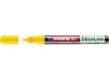 Lackmarker Edding 51 EcoLine, Schreibfarbe Gelb, Rundspitze, Strichstärke 1-2 mm, mit Kappe, wasserbasiert, nachfüllbar, 10 Stück