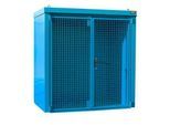 Gasflaschencontainer BAUER GFC-B M1, B 1175 x T 2120 x H 2265, für 28 Gasflaschen, feuerbeständig, abschließbar, blau