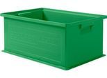 Stapelkasten SSI Schäfer 14/6-2, Volumen 21 l, bis 30 kg, mit Griffmulde, L 465 x B 314 x H 198 mm, Polypropylen, grün