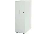 Schäfer Shop Genius Hochcontainer TETRIS WOOD, 3 Schübe + 1 Utensilienauszug, B 424 x T 803 x H 1296 mm, lichtgrau