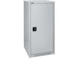 Schäfer Shop Genius Flügeltürschrank FS, Stahl, mit Belüftungslöchern, B 545 x T 420 x H 1105 mm, 3 OH, weißaluminium RAL 9006/weißaluminium RAL 9006, bis 250 kg
