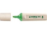 edding Textmarker 24 EcoLine, zu 90 % aus nachwachsenden Rohstoffen, Blauer Engel, nachfüllbar, Schreibfarbe grün, 10 Stck.