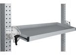 Manuflex Neigbare Ablagekonsole, für Reihe Universal oder Profi, Nutztiefe 195 mm, für Tischbreite 2500 mm, alusilber