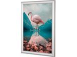 Update Display EasyFix-Klapprahmen, DIN A2, 25 mm Profil, Gehrung, selbstklebend, silber