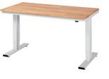 Werktisch Serie adlatus 300, Buche-Massiv-Platte, B 1500 x T 800 x H 720 - 1120 mm