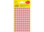 Avery Markierungspunkte 3589, wiederablösbar, 416 Stück, Ø 8 mm, rot