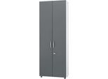 Schäfer Shop Select Schrank LOGIN, 6 Ordnerhöhen, B 800 x T 420 x H 2240 mm, weiß/graphit