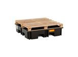 PE-Palettenauffangwanne CEMO 220/4 für 1 Industriepalette, L 1230 x B 1230 x H 260 mm, 220 l, für 4 x 200 l Fässer, ohne Gitterrost