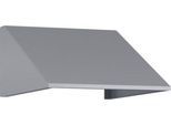 Schrägdachaufsatz für C+P Schließfachschrank Resisto, Neigung von 26°, B 396 x T 540 x H 230 mm, Stahl, weißaluminium RAL 9006