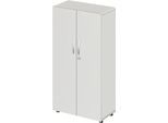 Schäfer Shop Select Schrank LOGIN, 4 Ordnerhöhen, B 800 x T 420 x H 1514 mm, lichtgrau/lichtgrau