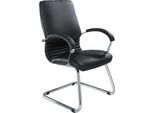 Freischwinger Xeros, Leder, schwarz