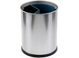 Abfalleimer Probbax, Volumen 13 l, 2 herausnehmbare Inneneimer, ohne Deckel, Ø 245 x L 560 x H 300 mm, Edelstahl, edelstahlfarben