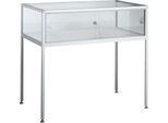 Stand-Präsentationsvitrine STV-35, B 1000 x T 600 x H 900 mm, Aluprofil