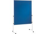 Franken Moderationstafel ECO, 1200 x 1500 mm, beidseitig, mit Rollen, blau/Filz, ECO-UMTF03R