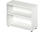Schäfer Shop Genius Regal TETRIS WOOD, 2 OH, Höhe inkl. Gleiter, B 1000 mm, weiß