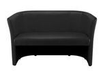 Nowy Styl Zweisitzer-Sofa CLUB DUO, Kunstleder, voll gepolstert, Sitzhöhe 455 mm, schwarz