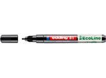 Lackmarker Edding 51 EcoLine, Schreibfarbe Schwarz, Rundspitze, Strichstärke 1-2 mm, mit Kappe, wasserbasiert, nachfüllbar, 10 Stück